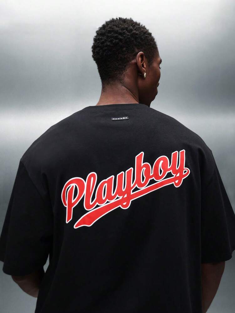 PLAYBOY X SUMWON T-shirt squadrata con grande stampa sul retro