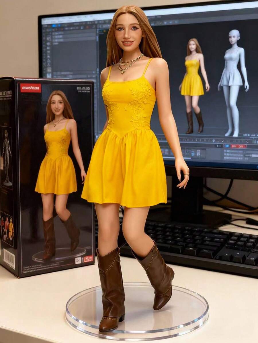 Rina Fox Women's Sexy Low-Cut Bodycon Waist Embroidered Applique Backless Camisole Mini Dress