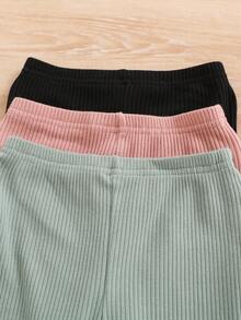 Bộ 3 quần ống loe màu trơn đa năng cho bé gái, kiểu dáng thời trang mùa thu/đông. - Nhiều màu - Xem 3