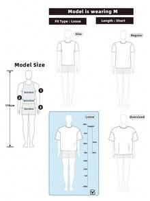 Manfinity Roghcode Men's Letter & Spider Print Loose Short Sleeve T-Shirt And Pants Set - Grey - View 3