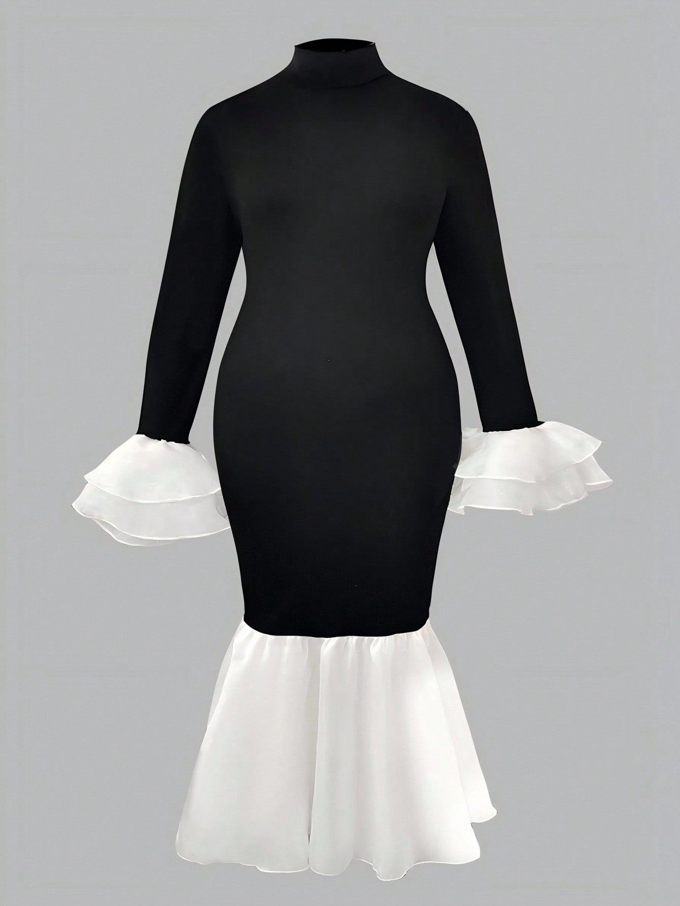 INAWLY فستان طويل الأكمام مناسب للمقاسات الكبيرة،...