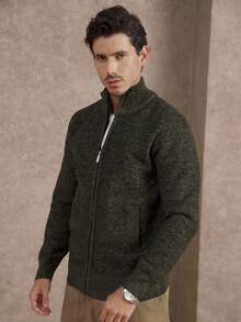 Core Aspect Cardigan con chiusura lampo e fodera termica da uomo, autunno/inverno