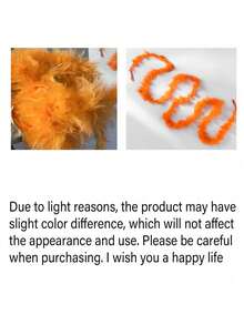 1pc 2M Feather Cord Ribbon, Beautiful Decoration For DIY Crafts, Christmas, New Year Accessories - Multicolor - View 8
