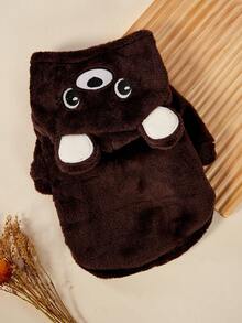 PETSIN 1pc Pet Clothing, Cute Brown Bear Shaped Transformation Outfit, Suitable For Cats And Dogs To Wear Warm Hoodies In Autumn And Winter Weather