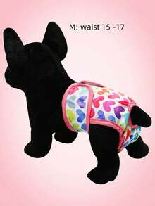 1pc Solid Color Pet Sanitary Pants For Small Medium Dogs - Hot Pink - View 10
