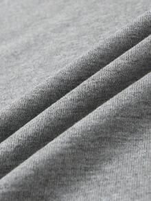 INAWLY Áo thun dài tay tối giản màu trơn dành cho nữ, thường ngày - Xám - Xem 6