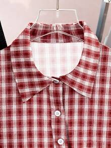 Resyla Blusa Sem Mangas para Mulheres, Padrão Xadrez Clássico, Design Elegante Retrô, Adequada para Uso Diário, Trabalho, Ensino, Passeios Casuais, Confortável e Cores Vibrantes - Multicolorido - Visão 4