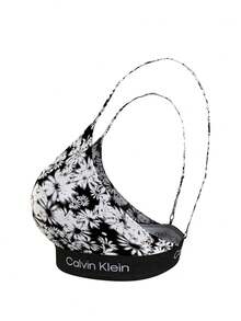 Calvin Klein Women's Sports Bra - Black and White - View 3