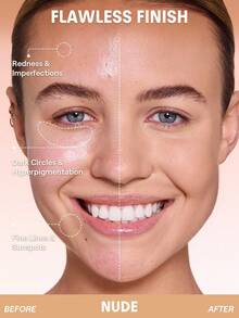 SHEGLAM Lock & Go Long-Lasting Cushion Foundation-Nude Brand Beauty Makeup Face Paint Cosmetic For Women Girls Perfect For Fall Winter Ideal For Y2K Fancy Fashion Suitable For Birthday Christmas Present Party Ready Best Color