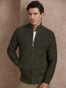 Core Aspect Cardigan con chiusura lampo e fodera termica da uomo, autunno/inverno