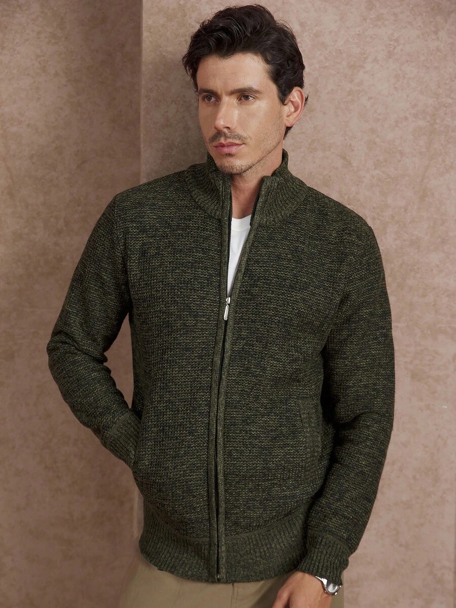 Core Aspect Cardigan con chiusura lampo e fodera termica da uomo, autunno/inverno