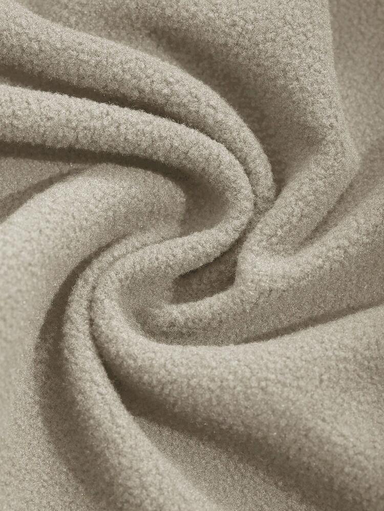 Men's Solid Color Crew Neck T-Shirt, Thermal Lined, Autumn/Winter