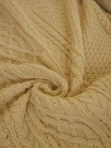 Louniche Damen Vintage Twist Seil Zopfstrick Rundhals Pullover, Herbst/Winter - Aprikosenfarben - Übersicht 8