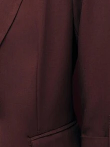 Nöista Elegant Burgundy Brown Tailored Blazer,Relaxed Fit Classic Lapels Three-Quarter Sleeves Summer Office Casual Fall Back To School Boho Holiday Blazer - Coffee Brown - View 7
