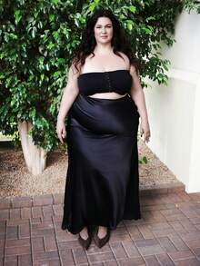 Truni Sometimesglam Fall Top For Women, Winter Front Zip Plus Size Minimizer Padded Bra Top, For Pear Triangle Body Shape