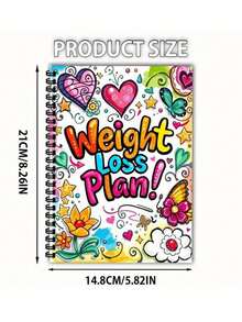 1 件 104 页 A5 减肥日记，附健身器材设计，男女健身激励和体重管理表格，自律指南 - 彩色 - 查看 2