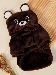 PETSIN 1pc Pet Clothing, Cute Brown Bear Shaped Transformation Outfit, Suitable For Cats And Dogs To Wear Warm Hoodies In Autumn And Winter Weather