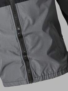 Outdoor Casual Zip-Up Long Sleeve Hooded Teen Boys Jackets Fall Winter - Black - View 4