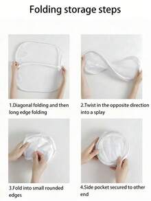 1pc Pop Up Laundry Basket With Handle - Foldable Mesh Laundry Basket For Storing Dirty Clothes, Suitable For Children To Change Clothes/Adults To Change 3-4 Pieces Of Clothing (Please Take Care To Check The Size Before Placing An Order. - Multicolor - View 8