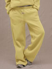 MUSERA Drawstring Wide Leg Sweatpants  Vacation Airport Casual  90's Cute Y2k Airport Graduation, ,Teacher,Fall, Autumn, Winter