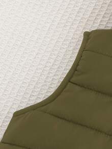 Cozy Pixies 男婴卡通熊图案连帽羊毛无袖开衫外套，冬季