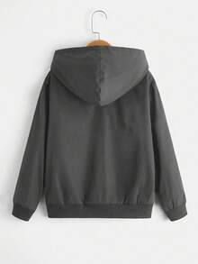 Tween Boy 休闲保暖内衬拉链连帽夹克，秋冬时尚