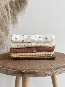 SHEIN 3pcs Baby Girls' Ruffled Collar Shirt Set, Spring/Summer Fall Winter - Multicolor - View 7