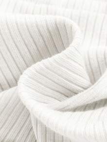 SHEIN 3 件套新生儿女孩蕾丝边纯色连脚裤套装