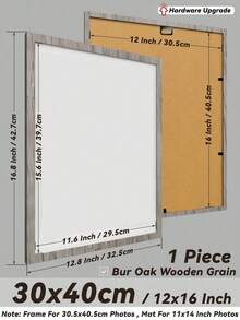 1PC Woodgrain Photo Frame 30x40cm 30x30cm 15x15cm - Wall Mounted Collage Frame For Diamond Painting, Multi Opening Gallery Frame For Wedding Family Gift