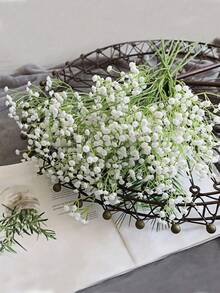 1/3/5PCS Artificial Gypsophila Bouquet, Fake Greenery Plants For Wedding Bridal Bouquet, Home Decor Living Room, Bedroom, Dining Table, Window Sills, Vase Decorations, Outdoor Garden Party, Birthday Celebration, New Year Decor, Spring & Holiday Festive Event Decorations