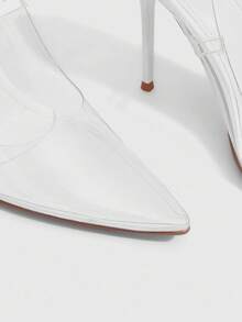 CUCCOO SZL Sexy Fashion Pointed Toe Transparent Fuchsia High Heel Pumps, Suitable For Party, Formal Event, Valentine's Day, Casual Spring Outfit, Bad Girl Night Look, Unisex Style