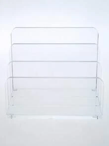 1 件亚克力文件夹，桌面文件整理器 | 亚克力桌面整理器，文件夹架，邮件分类器，文件夹，杂志分隔器，笔记本电脑，笔记本和信件整理器，适用于学校用品，返校 - 彩色 - 查看 5