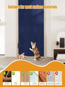 Cat Scratching Mat Self-Adhesive Trimmable Carpet Cat Scratching Post Carpet For Anti-Scratching Sofa Furniture Protection - Royal Blue - View 3