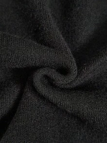 Flirla Set de 2 piezas de top holgado y pantalones de pierna ancha asimétricos de hombro sexy de estilo casual para otoño/invierno - Negro - Ver 7