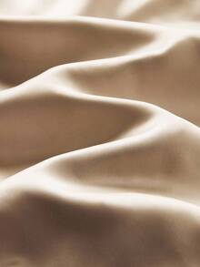 SHEIN MOD Christmas Plus Size Elegant Commuter Solid Color Double-Breasted Satin Trench Coat,Fall Clothes For Women