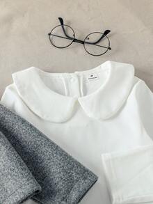 SHEIN YYmatching Jacket Made From The Same Fabric. This Korean-Style, Ladylike Is Perfect For Autumn Wear And Suitable For Children Aged 4 To 7. - Multicolor - View 5