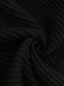 Franclia Cardigan noir casual ample à col V, manches longues, avec design de boutons en métal, pour l'automne/hiver, tenue de bureau - Noir - Voir 4
