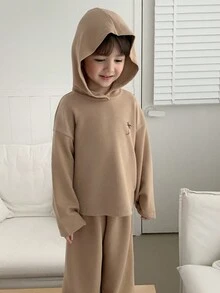 DAZY 男童休闲家居服，秋季连帽衫 - 軍綠色 - 查看 7