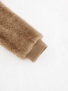 Cozy Pixies Baby Boy Cartoon Rabbit Ear Hooded Thick Jumpsuit Baby Teddy Bear Outfit Warm Jumpsuit For Baby Boy Toddler Winter Fur Clothing Warm Baby Clothes Baby Coat Jumpsuit