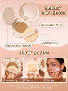 SHEGLAM Lock & Go Long-Lasting Cushion Foundation-Nude Brand Beauty Makeup Face Paint Cosmetic For Women Girls Perfect For Fall Winter Ideal For Y2K Fancy Fashion Suitable For Birthday Christmas Present Party Ready Best Color
