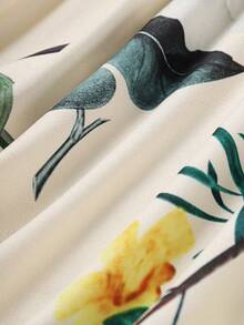 EMERY ROSE Saia Casual Longa Estampada com Elástico na Cintura para Mulheres Plus Size