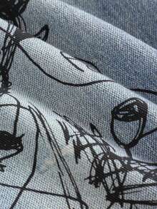 SHEIN Girlism Quần jeans ống rộng dáng suông phong cách Y2K cho bé gái, màu sáng, in chữ graffiti, có túi, kiểu dáng thường ngày, quần jeans ống rộng thoải mái, quần jeans thường ngày mùa thu đông, quần jeans rộng thùng thình cho bé gái, quần jeans sân bay, quần ống rộng, thời trang đường phố, quần jeans ngộ nghĩnh, quần jeans đi học, quần jeans dự tiệc sang trọng, quần jeans Giáng sinh. - Rửa trung bình - Xem 3