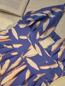 Váy ngắn họa tiết cây xanh - Nhiều màu - Xem 4