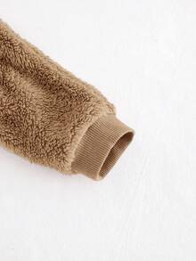 Cozy Pixies Baby Boy Cartoon Rabbit Ear Hooded Thick Jumpsuit Baby Teddy Bear Outfit Warm Jumpsuit For Baby Boy Toddler Winter Fur Clothing Warm Baby Clothes Baby Coat Jumpsuit