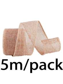 1 buah Pita Goni 5 Meter untuk Membentuk Tepi, Kemasan Hadiah DIY, Pita Kupu-kupu Berwarna untuk Dekorasi Pernikahan, Pembungkus Hadiah, Kerajinan Tangan, Dekorasi Pesta, Perlengkapan Kerajinan. - MultiWarna - View 18