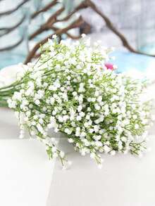 1/3/5PCS Artificial Gypsophila Bouquet, Fake Greenery Plants For Wedding Bridal Bouquet, Home Decor Living Room, Bedroom, Dining Table, Window Sills, Vase Decorations, Outdoor Garden Party, Birthday Celebration, New Year Decor, Spring & Holiday Festive Event Decorations