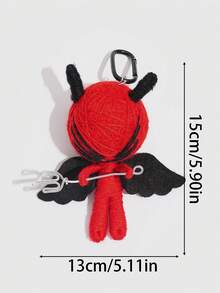 ROMWE Goth Bag Charms - Black red - View 2