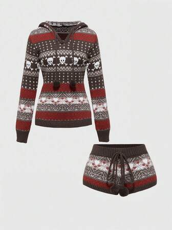 Fairycore 2pcs Y2K Vintage Crop Top & Shorts Set For Women