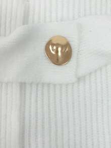 Franclia 新款优雅温柔知性高领收腰厚针织毛衣连衣裙女秋冬 - 白色 - 查看 4