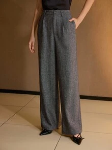 MOTF PREMIUM 褶皱直筒裤 - 淺灰色 - 查看 5